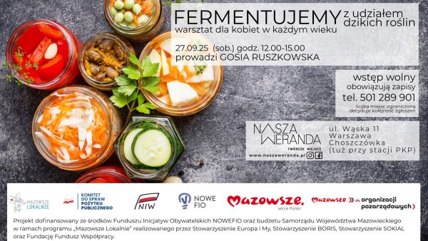 Wydarzenie zakończenie - pofermentujmy wspólnie - warsztat dla kobiet 27.09.2025 g. 12.00